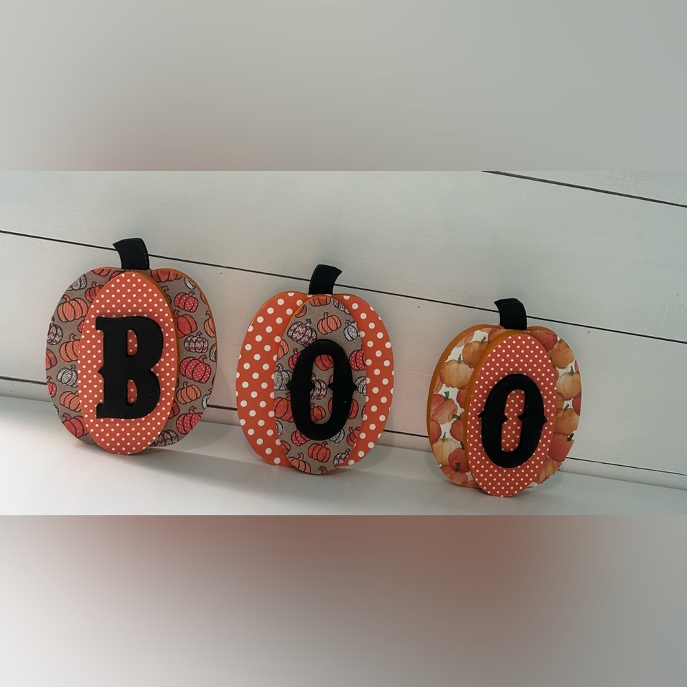 Orange Polka Dot Pumpkin Decor